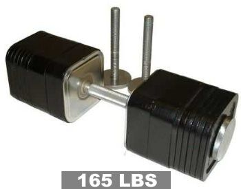 An expansion kit featuring additional weight plates for a heavy-duty adjustable dumbbell system.