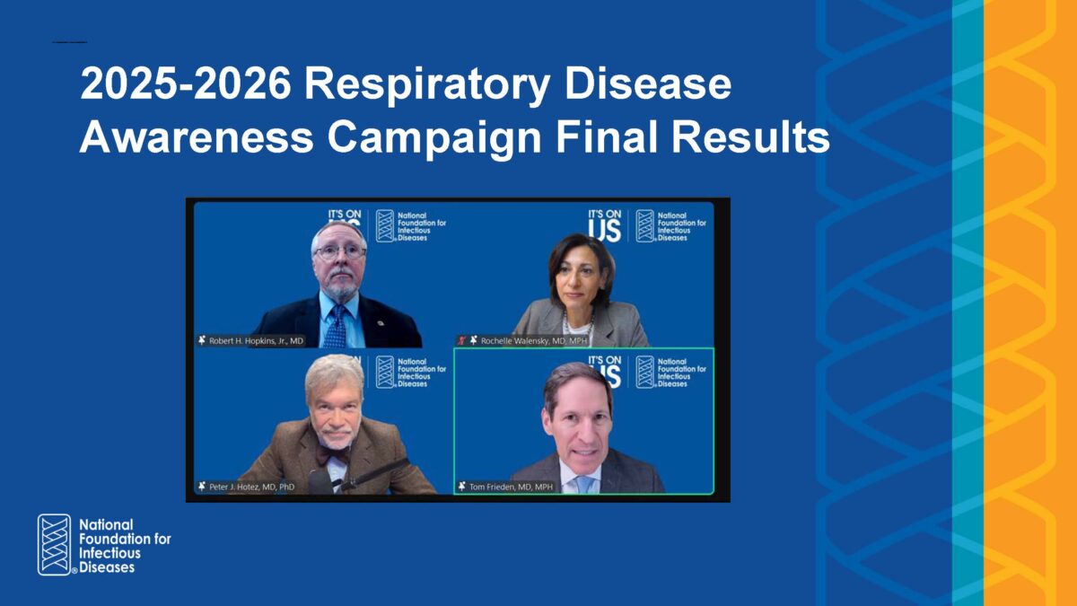 2025-2026 Respiratory Campaign report covering COVID-19, flu, and RSV data.