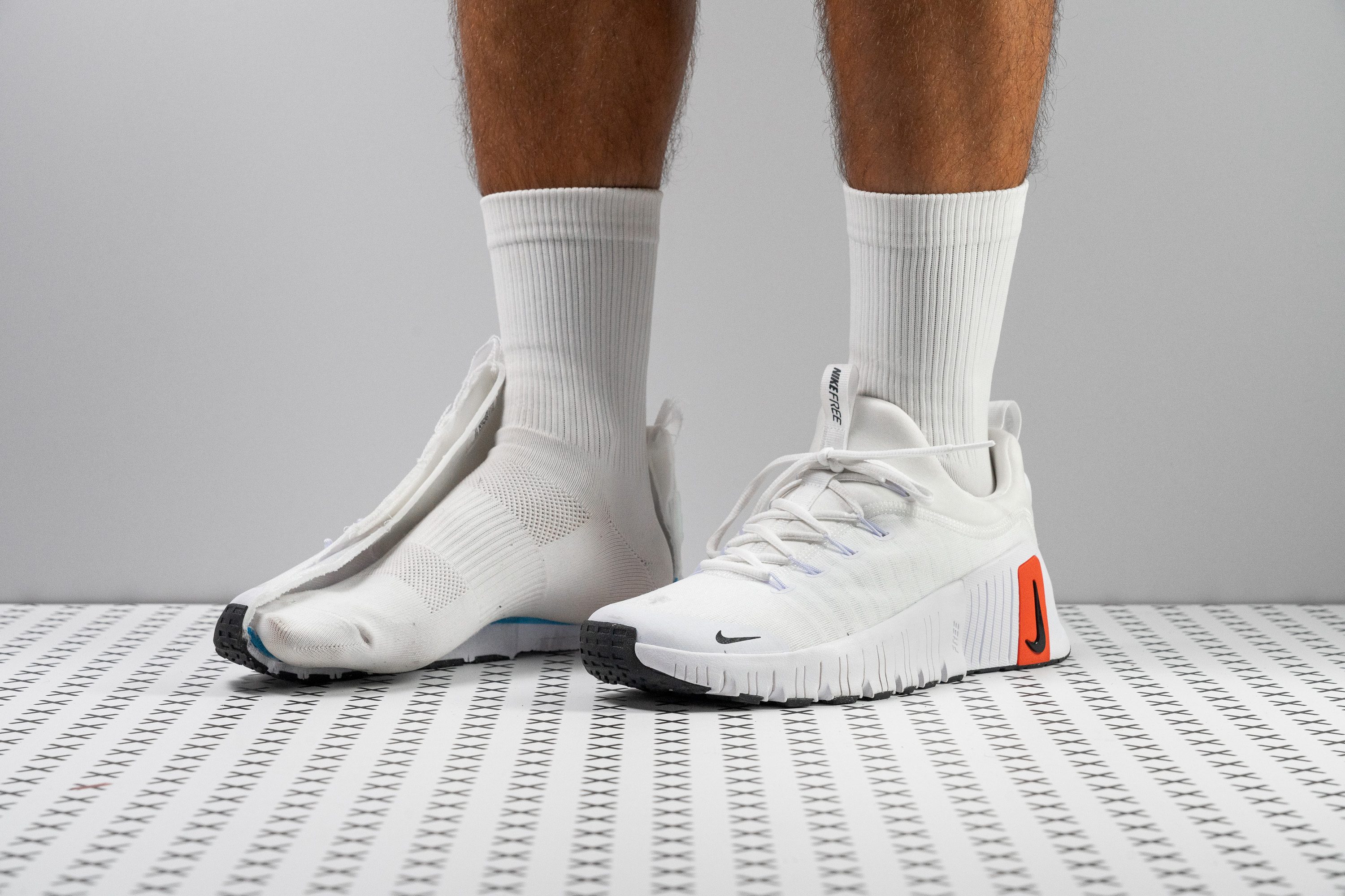 Detail view of the Nike Free Metcon 6 showing the flexible sole and breathable upper.