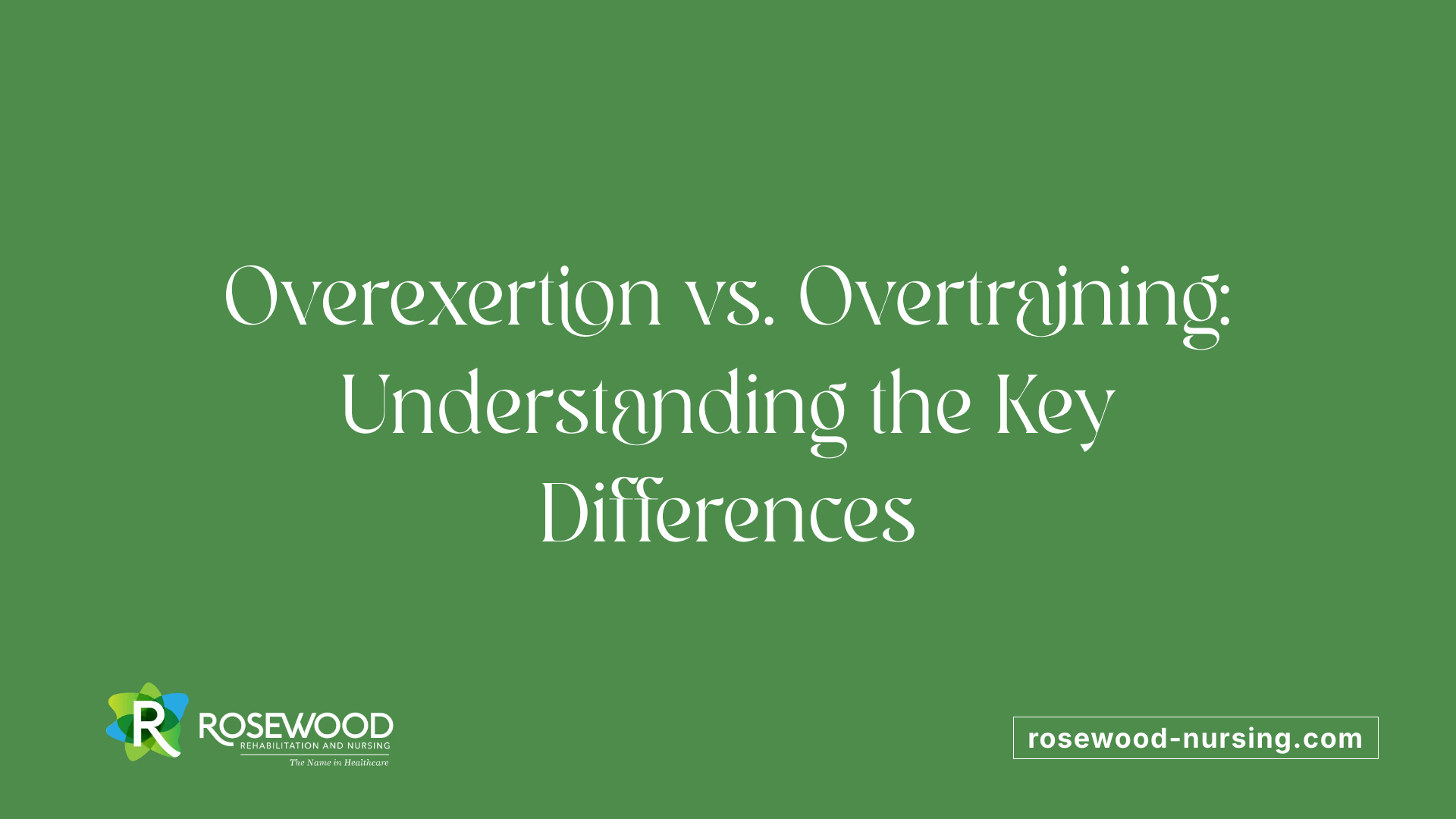 A comparative graphic highlighting the differences between overexertion and overtraining syndrome.