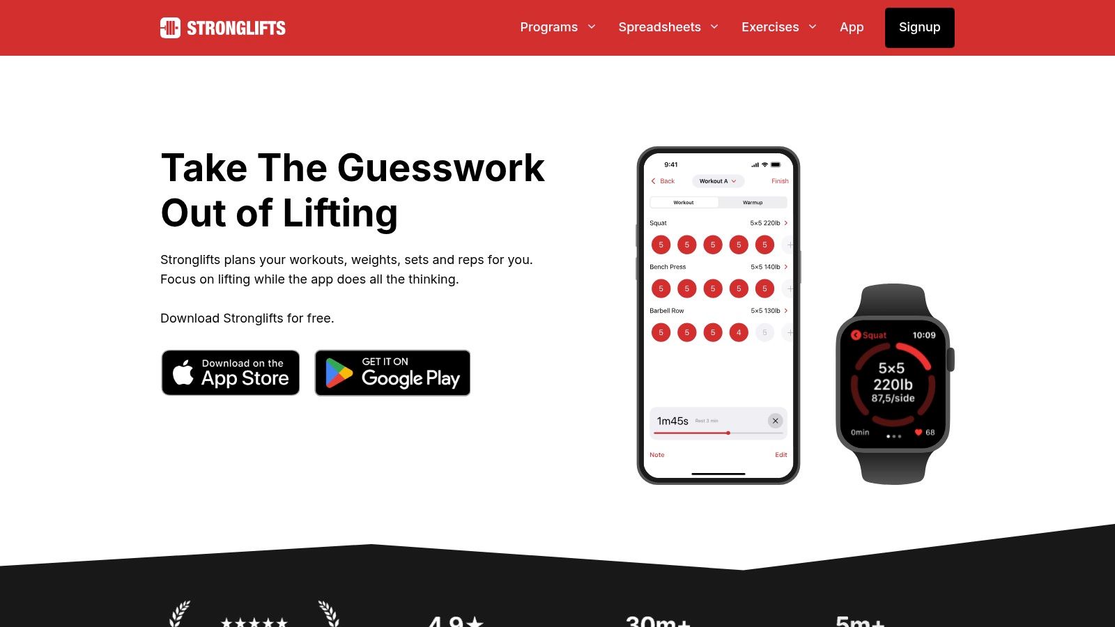 A line chart within a fitness app showing the upward progression of squat weights over time.