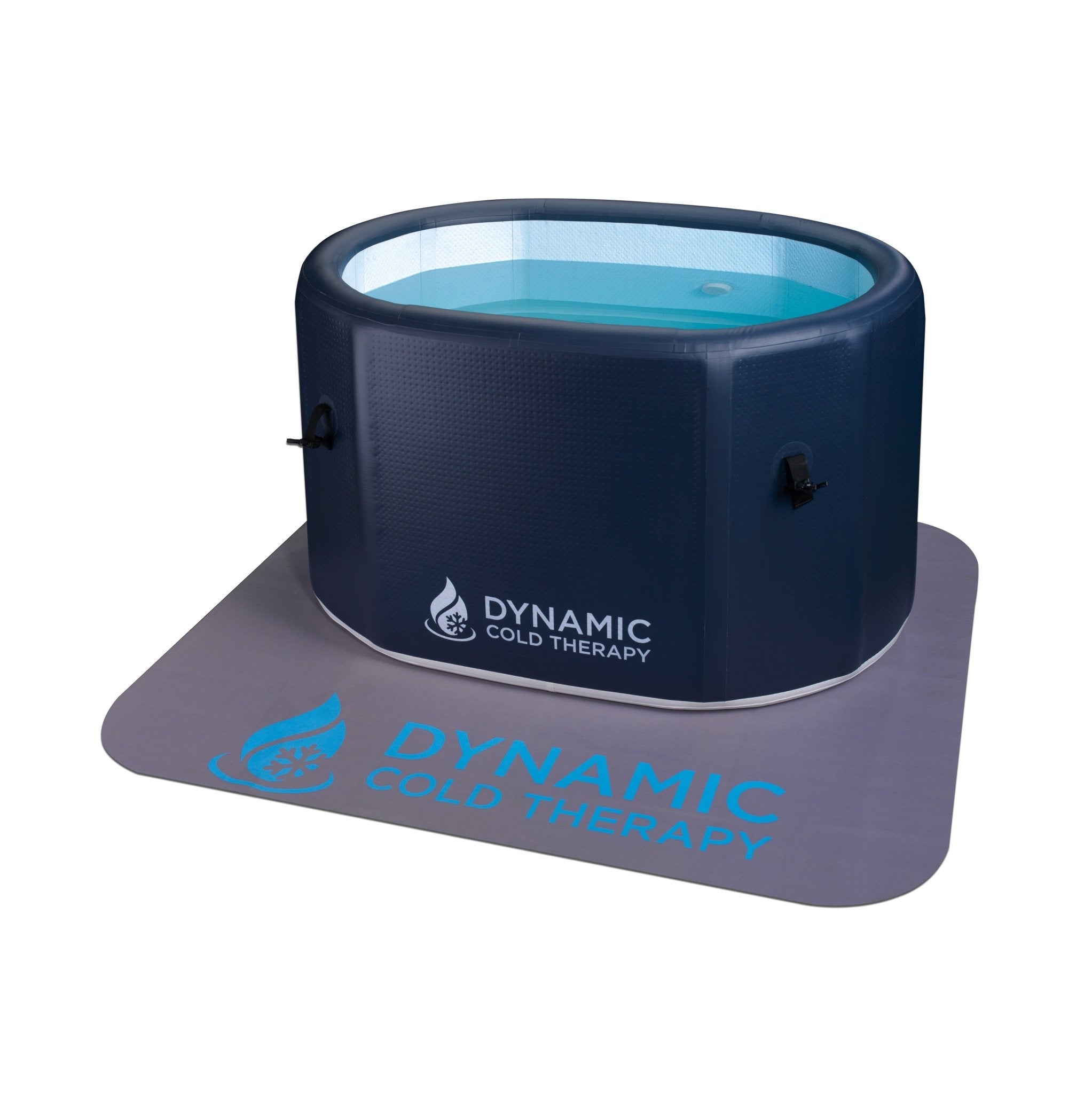 An inflatable cold plunge tub designed for portable home use.