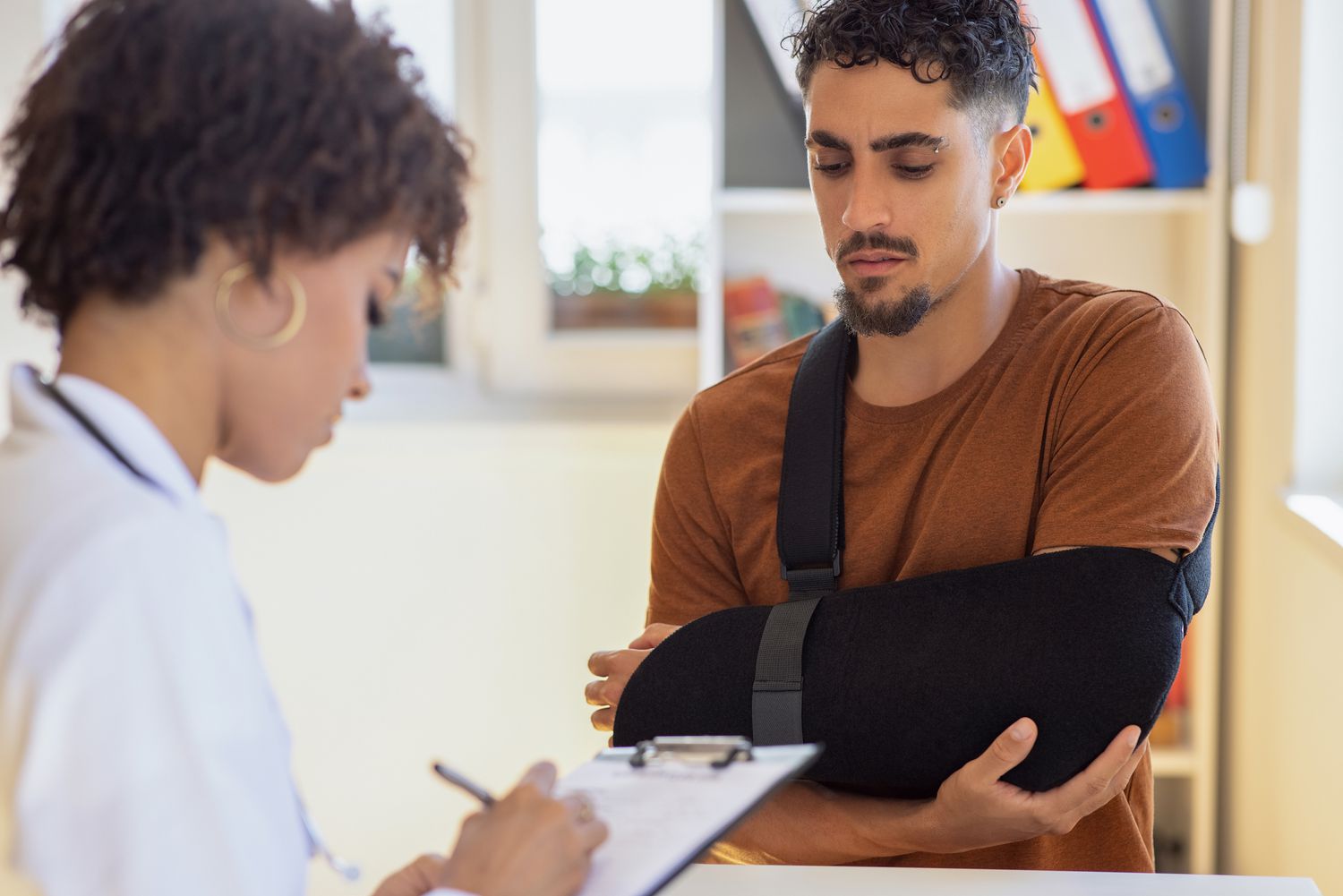 A patient undergoing cognitive assessment or participating in a specialized rehabilitation session.