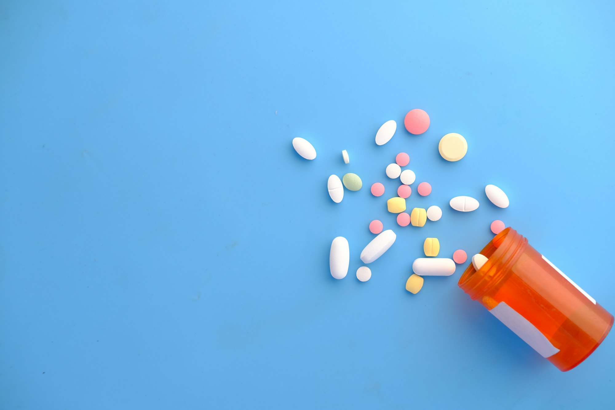 Bottles of Vitamin B12 supplements and other medication.